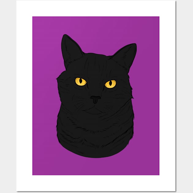 Black Cat Wall Art by rmcbuckeye